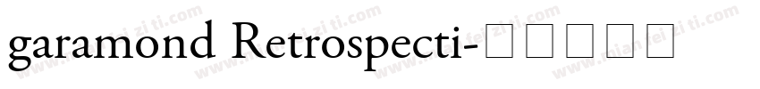garamond Retrospecti字体转换